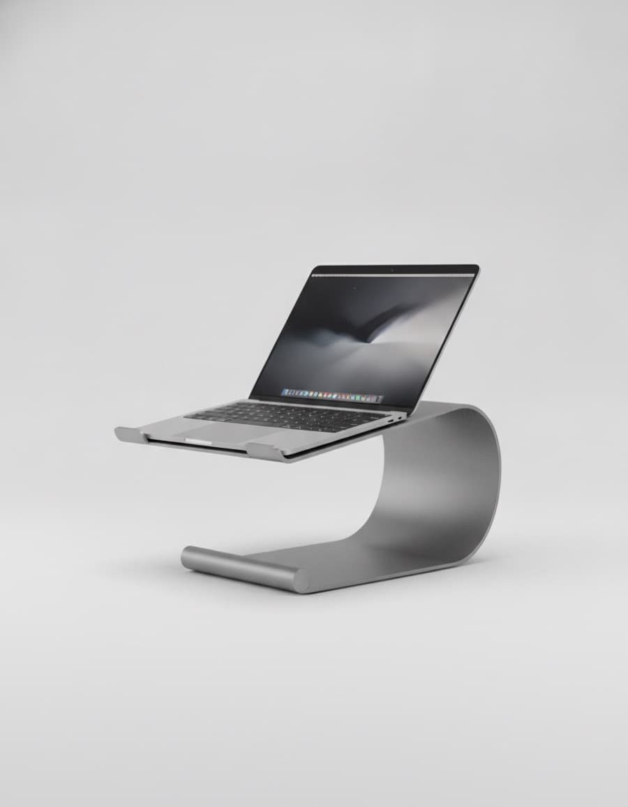 Aluminium laptop stand — Space grey