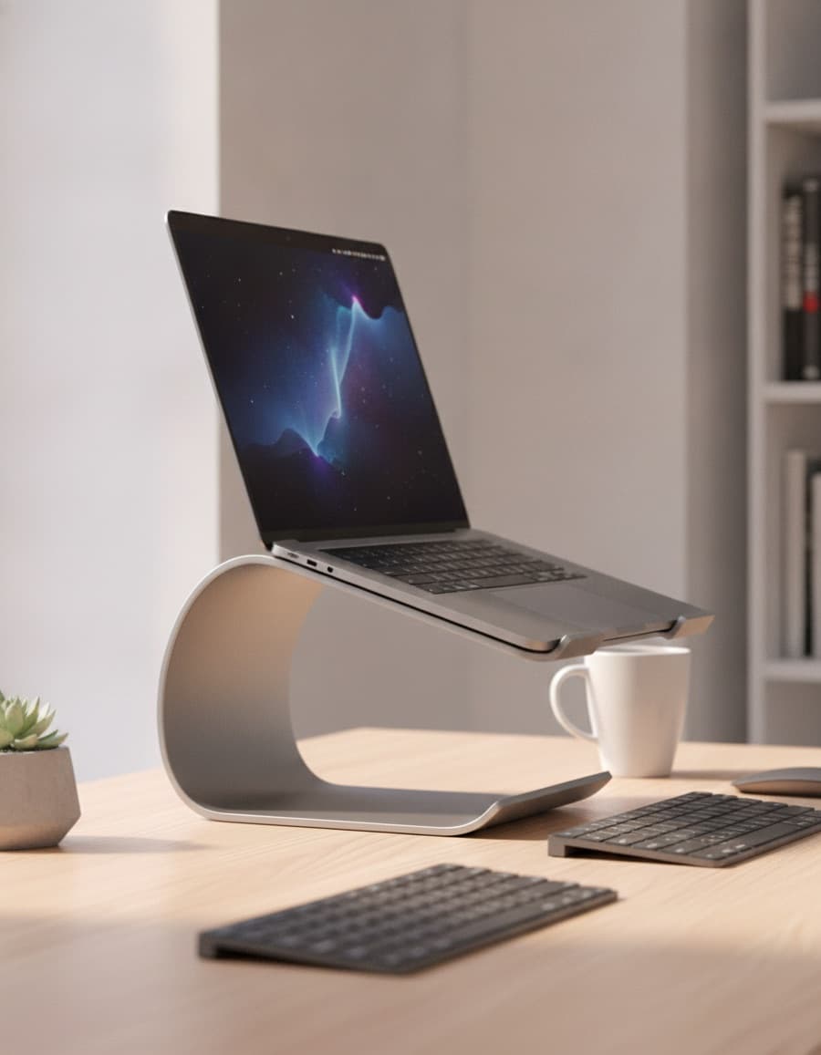 Aluminium laptop stand — Space grey