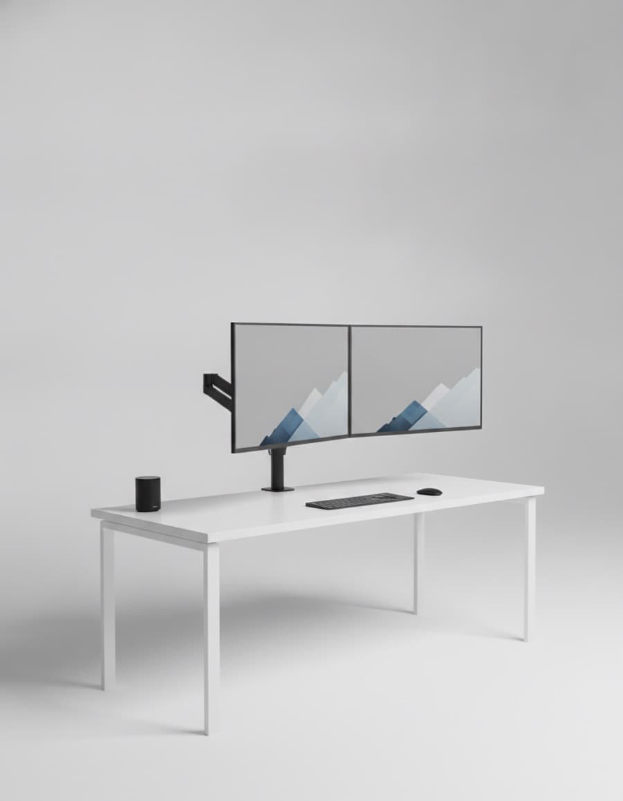 Dual monitor arm — full motion
