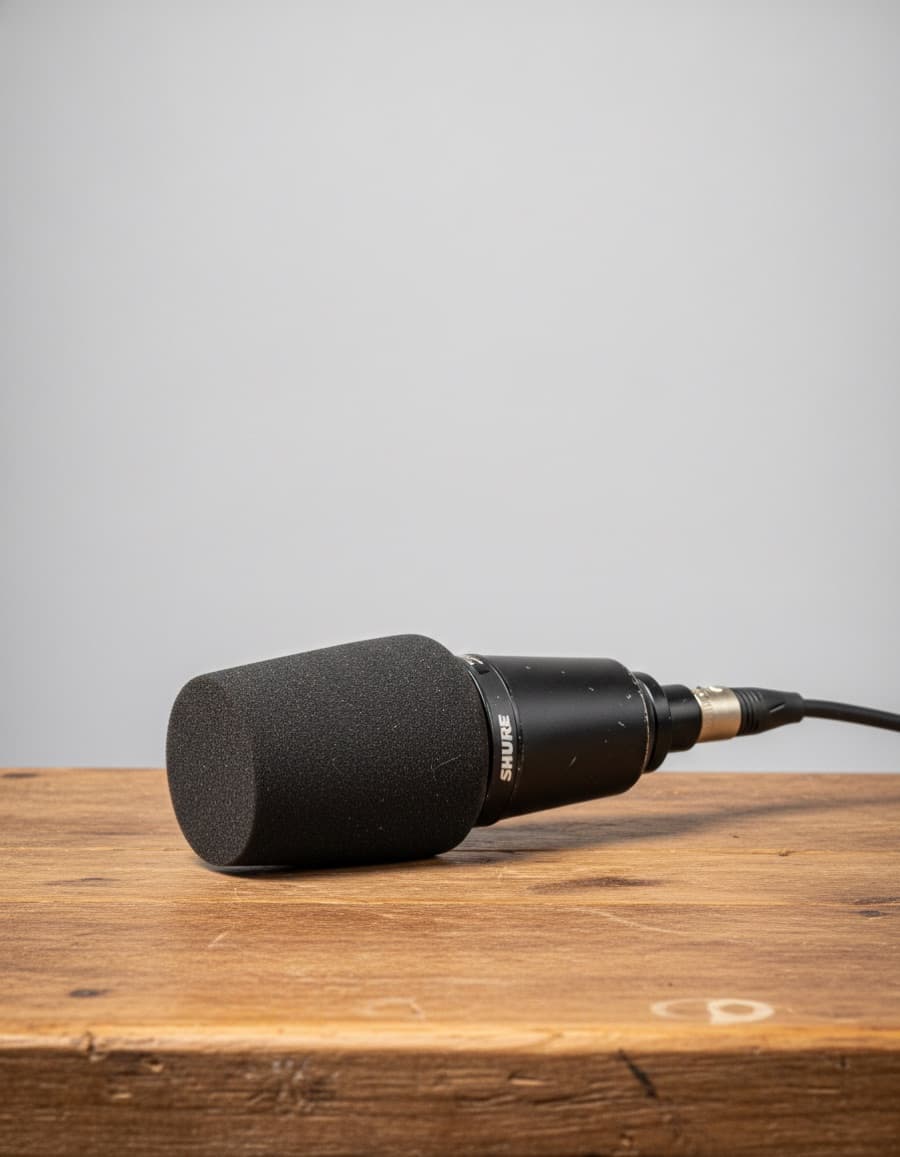 Dynamic XLR broadcast microphone — pre-owned