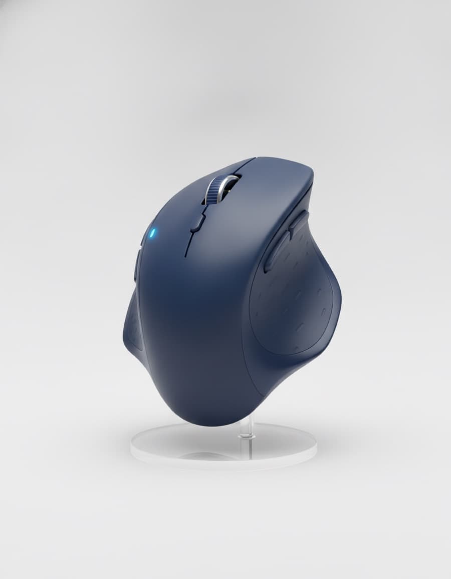 Ergonomic wireless mouse — Midnight blue