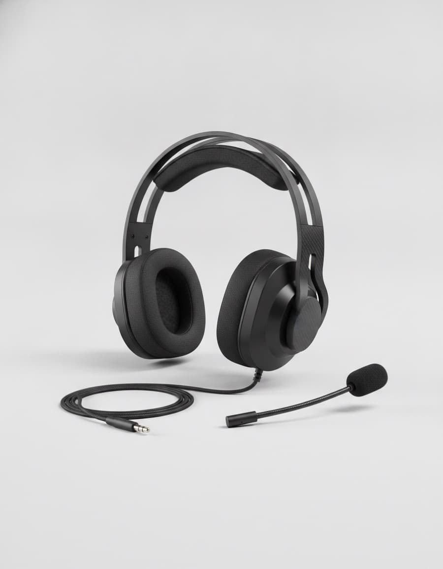 Lightweight wired headset — detachable mic