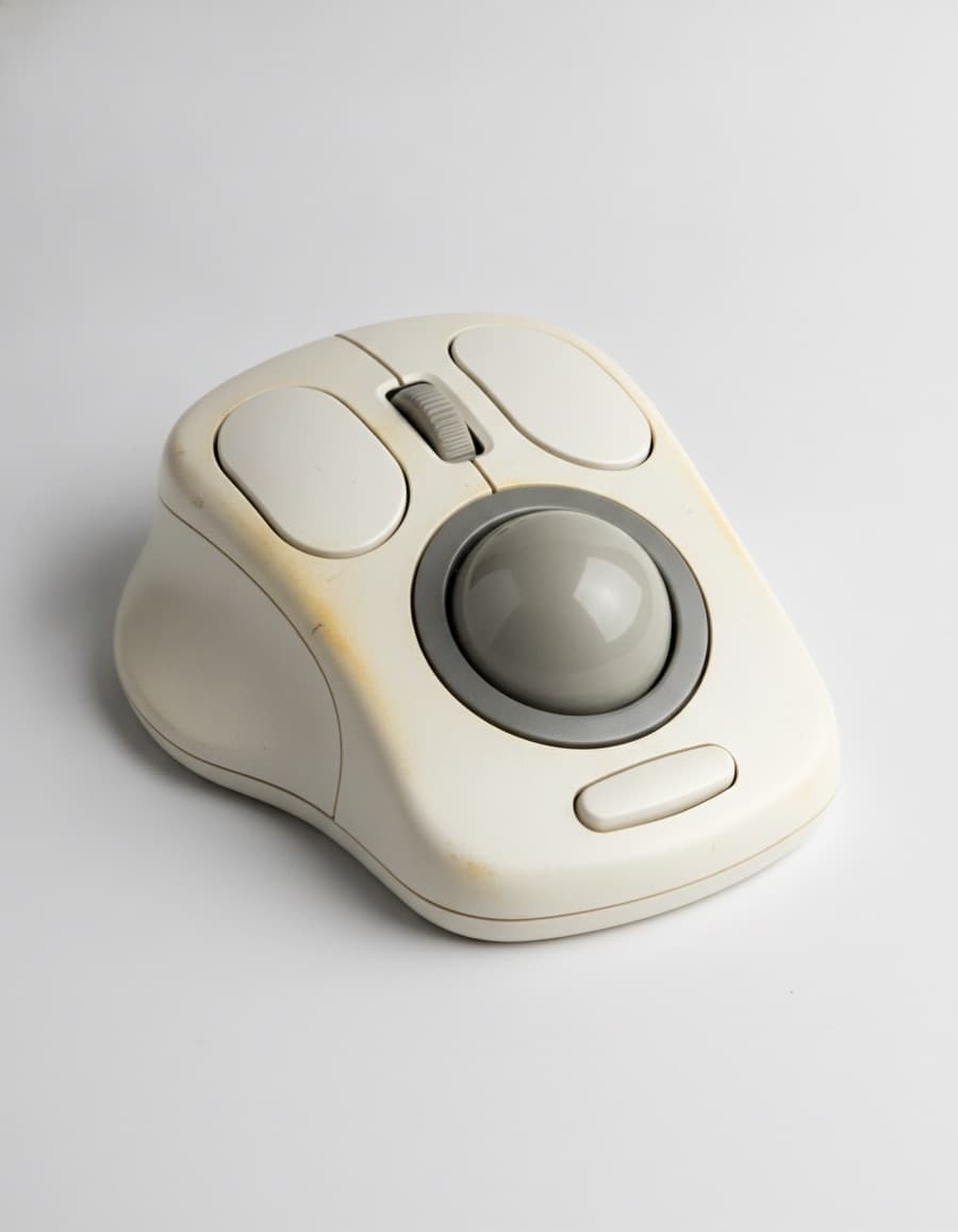 90s trackball mouse — beige classic