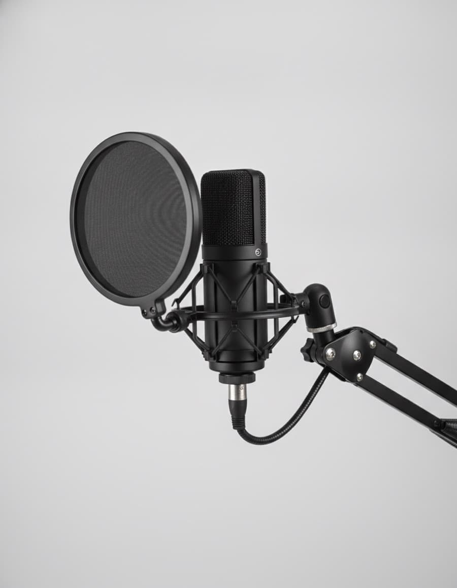 USB cardioid microphone — full streaming kit