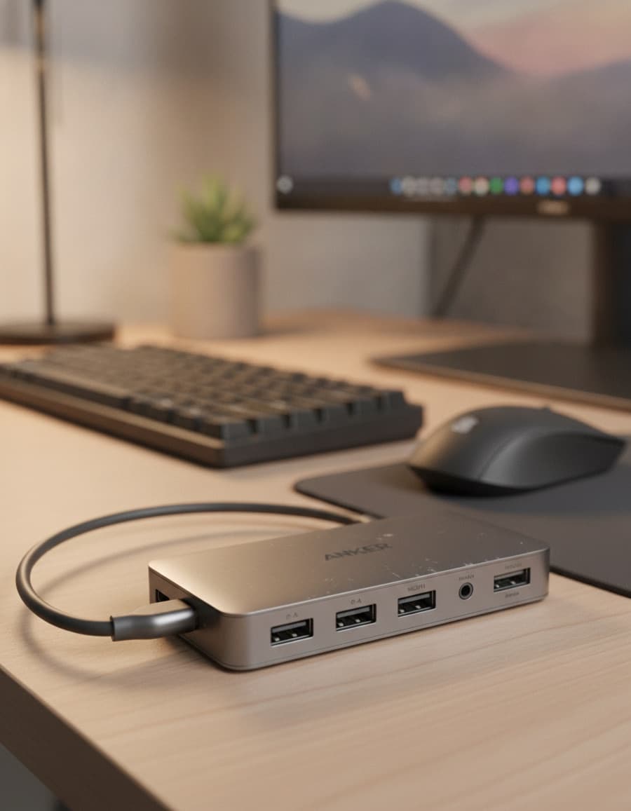 USB-C hub 7-in-1 — pre-owned