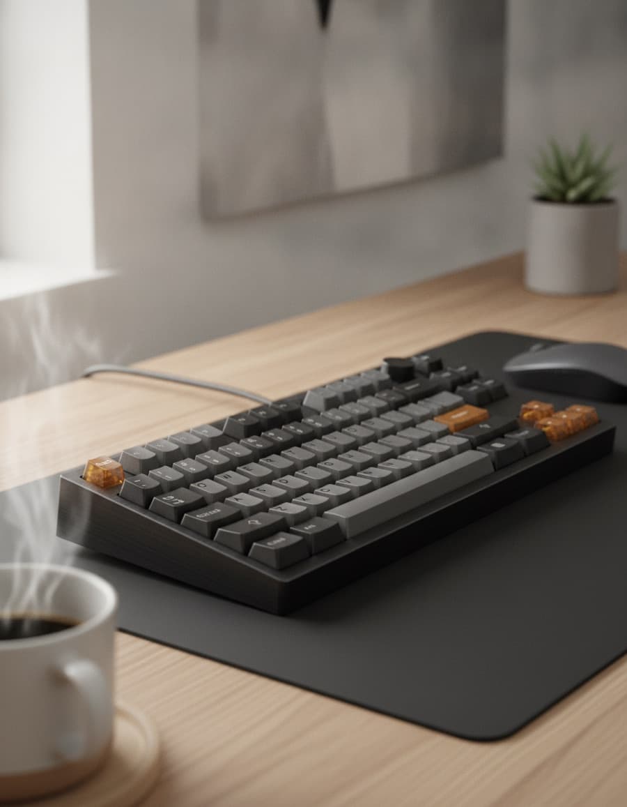 Workshop 75% hot-swap keyboard — hand-tuned