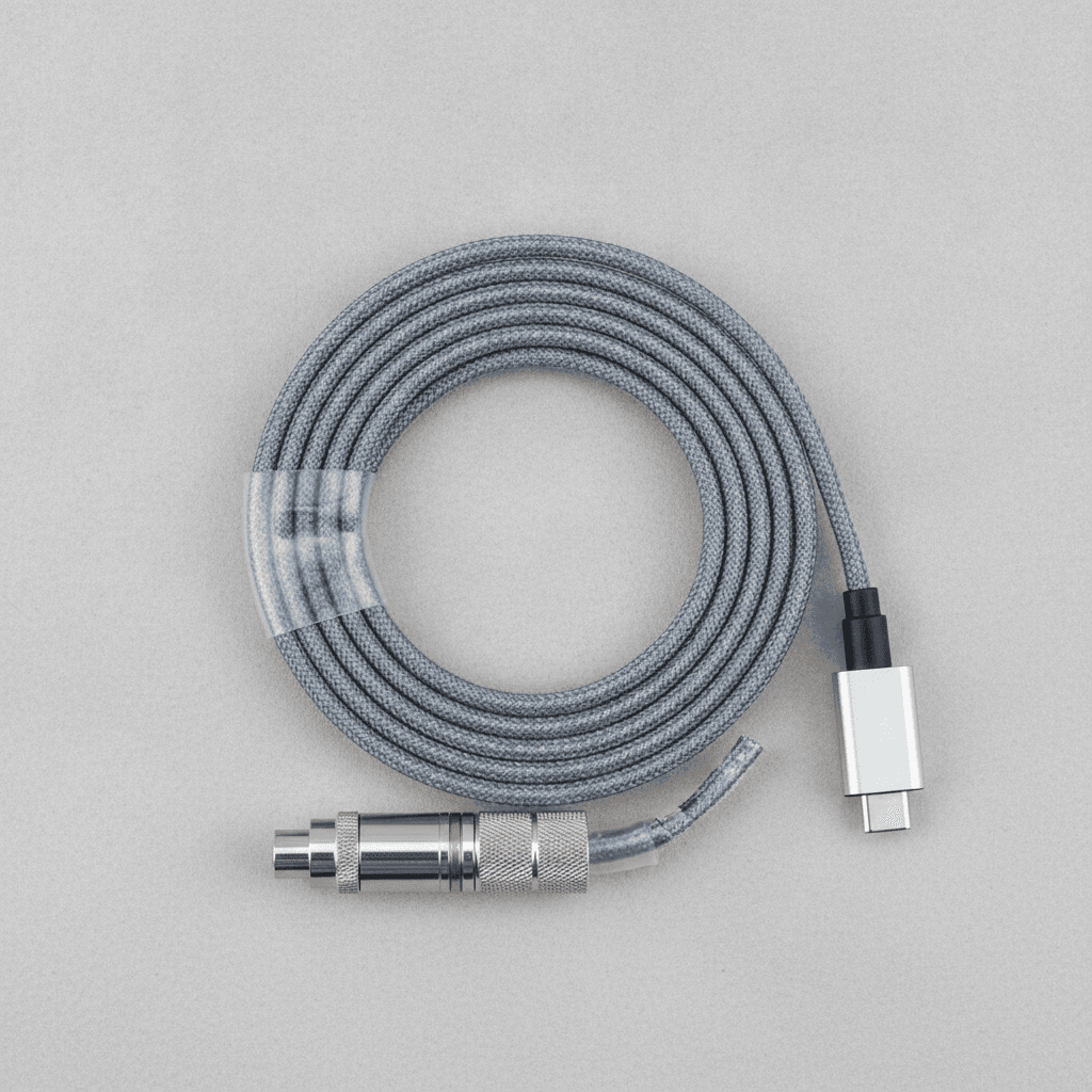 Câble Clavier Custom Tressé Coiled avec Connecteur Aviateur